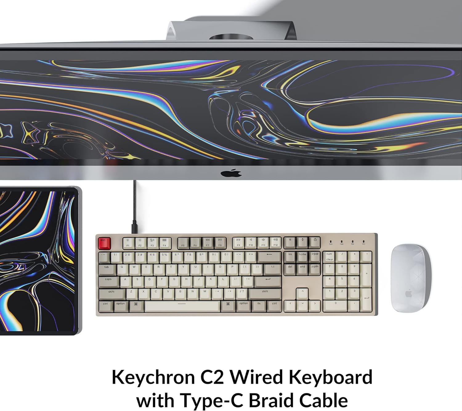 Aerion MK1 keyboard — close-up red switches